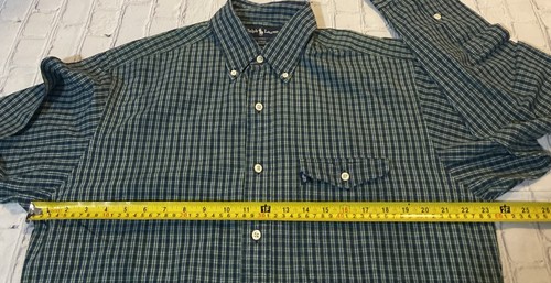 Ralph Lauren CREEK Mens Size Medium Plaid Long Sleeve Button Up Shirt Pocket - Picture 10 of 16