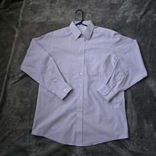 Roundtree  Yorke Gold Label Mens Non-Iron EZ Wash Shirt 16/35 Purple Stripe