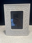 Jonathan Adler - White Charade - GREEK KEY Design - 4 x 6 inch Photo Frame
