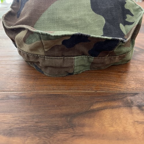 USGI Utility Cap Woodland Camo with USMC Logo Small - Picture 4 of 8