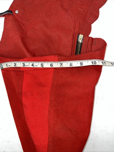 Neu aus altem Lagerbestand rote Show Chaps verstellbare Taille 34" L-50 - Bild 8 von 14