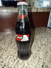 Dec-1993 Coke Bottle Seasons Greetings 8oz Full Coca Cola Glass Bottle vintage