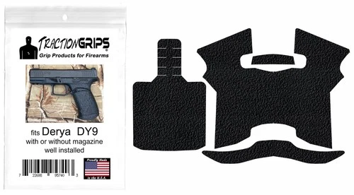 Tractiongrips black rubber grip tape overlay for Derya DY9 models