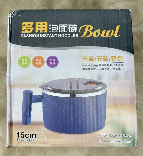 304 Stainless Steel Instant Noodle Bowl With Lid Student Dormitory Lunch Box - Picture 5 of 8