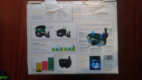 NIB: Complete POND FOUNTAIN Kit (Fountain, Pump, Filter, LED), up to 200-gal max - Picture 9 of 13