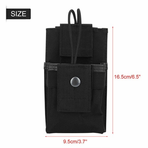 Outdoor Molle Walkie Talkie Holder Pouch Radio Magazine Holster Waist Belt Case - Picture 2 of 12