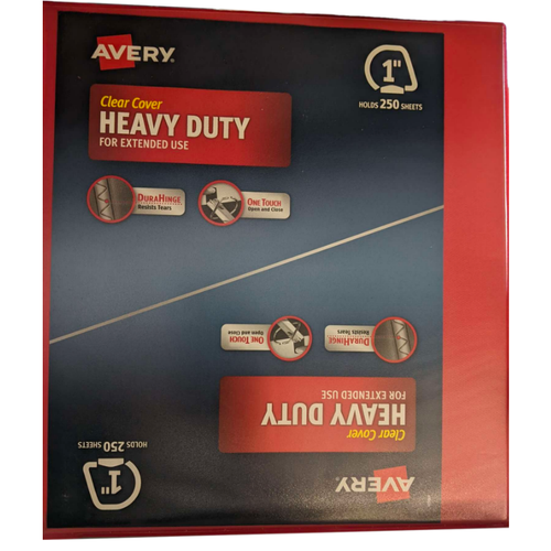 Avery Schwerlast Ansicht Ordner 250 Blatt 1" schräge Ringe rot 79903 4er-Pack - Bild 6 von 11