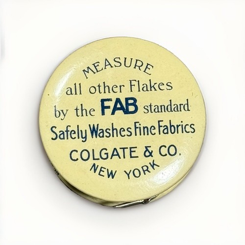 Vintage Sewing Tape Measure Advertising Colgate's FAB Detergent Celluloid - Picture 3 of 5