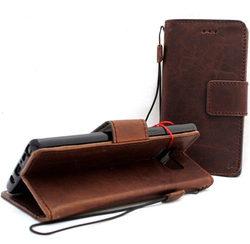 Genuine Full Leather Case for Note 8 Book Wallet Magnetic Holder Cover Removable - Picture 8 of 9