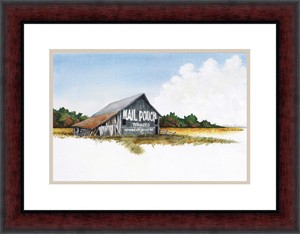 Watercolor Painting Mail Pouch Barn Midwest Old Barn Ebay