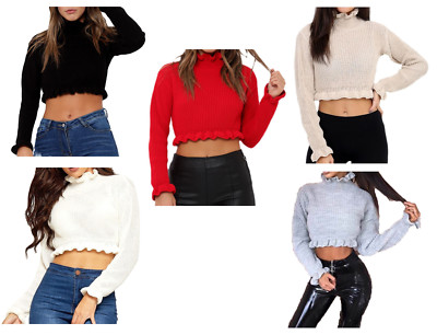 Ruffle crop jumper deals