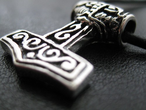 Thors Hammer 925 er Silber Anhänger Wikinger beidseitig orig gearbeitet/ KA 083 - Picture 3 of 9