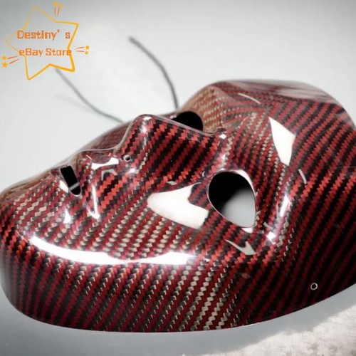 DIY Real Carbon Fiber Full Half Face Mask Novelty Halloween Cosplay Party Gift - Picture 4 of 14