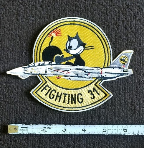 VF-31 TOMCATTERS Felix Navy F-14 Tomcat US Navy Fighter Squadron Patch - Bild 2 von 7