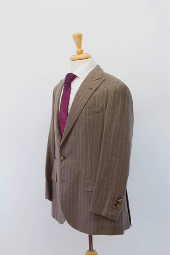 NWT$6745 Brunello Cucinelli Men "Sartoria Solomeo" Pinstripe 2Pc Suit 52/42 A232 - Picture 3 of 12