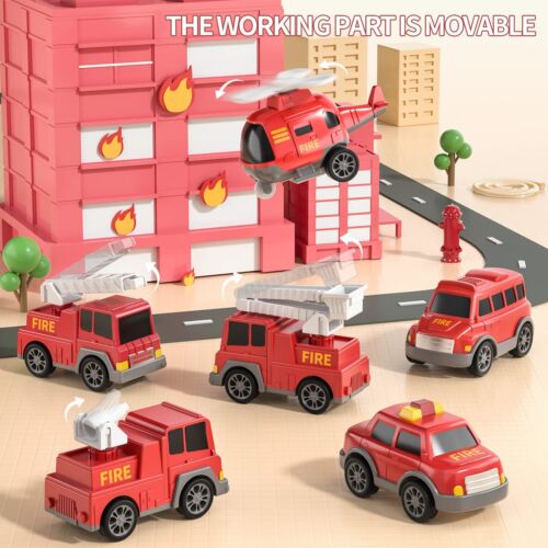 7 in 1 Kinder LKW Spielzeug Transporter Pull Back Kinder Auto Spielzeug Neu - Bild 6 von 22