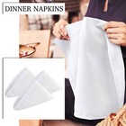 1-100pcs Premium Quality White Polyester Napkins 20" X 20" for Wedding 220 GSM