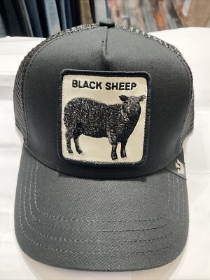 Goorin Bros The Farm The Black Sheep Black Trucker Hat New