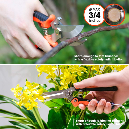 Garden Tool Set, 9 Piece Stainless Steel Heavy Duty Gardening Tool Set, with Non - Picture 5 of 9