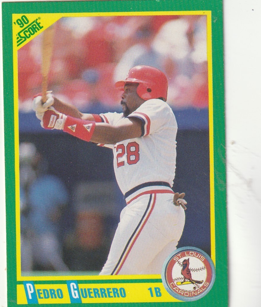FREE SHIPPING-MINT-1990 Score Pedro Guerrero #13 CARDINALS