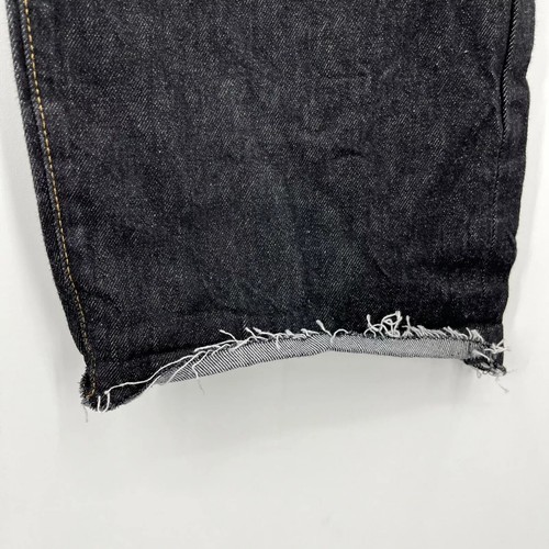 Levi's Jeans Men's Size 42 Blue 501 Straight Leg Cutoff Button Fly Cotton Dark - Picture 6 of 13