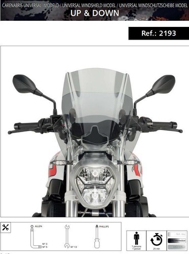 Pantalla Ajustable Puig Up & Down Transparente Kawasaki Vulcan S 15-Actual - Imagen 4 de 10