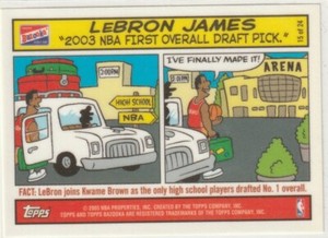 LeBron James 2003-04 Topps Bazooka Comics #15 MINT Rookie Card Rare  RC