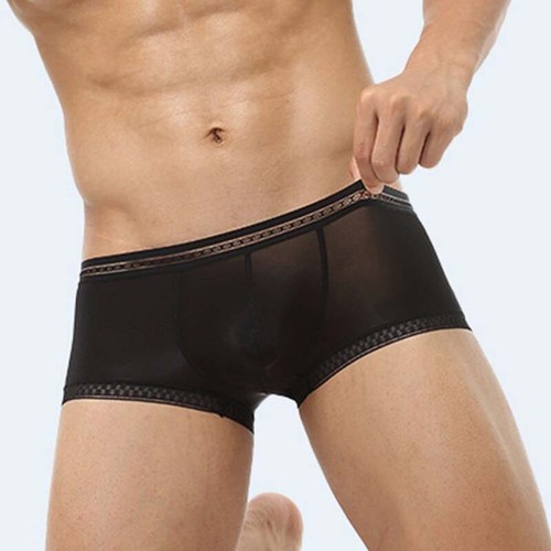 Mens Ice Silk Briefs Underwear Boxer Shorts Bulge Pouch Trunks Underpants HOT - Picture 5 of 28