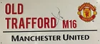 MANCHESTER UNITED PAUL POGBA HAND SIGNED OLD TRAFFORD STREET SIGN PROOF.