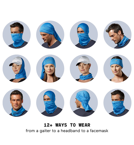 Mission Unisex Multifunctional Compact Cooling Neck Gaiter Face Cover Blue D Box - Picture 4 of 8