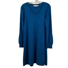 Ann Taylor Loft Sweater Dress Long Sleeve Dark Teal Size Small