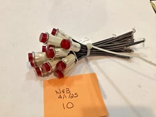 New open box red indicating lights 13mm cutout flat lens 4” lead wire