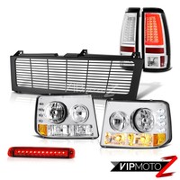 1999-2002 Silverado 4wd Euro Clear Taillamps Billet Style Grille Roof Cab Light on sale 1999-2002 Silverado 4wd Euro Clear Taillamps Billet Style Grille Roof Cab Light on sale