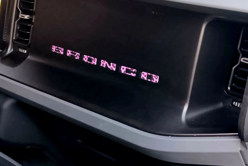 Calcomanías de letras Bronco con incrustación de vinilo y letras Bronco Foto 3 de 4