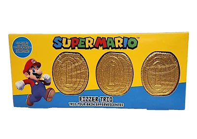 DIVAS WORLD Super Mario Coin Bath Fizzer Trio Fun & Duftende Badebomben perfekt als Geschenk