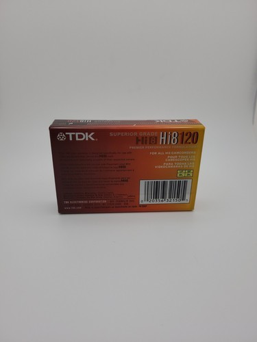 TDK Hi8 MP 120min Camcorder Video Tape P6-120HP Japan NEW SEALED ONE TAPE. - Picture 2 of 6