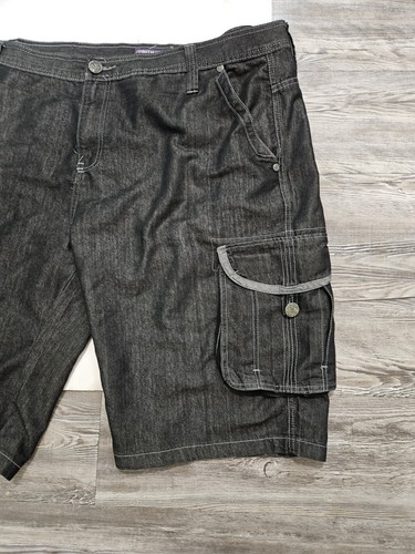 Southpole Baggy Darkwash Cargo Multi Pocket Baggy Shorts Y2k Size 46 Big & Tall - Picture 2 of 5