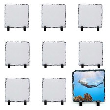 20 Pack 7.87in x 7.87in Sublimation Square Photo Slate Rock Plaque Blanks