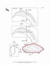 NEW OEM KAWASAKI KX100 KX 100 REAR FENDER LIME GREEN