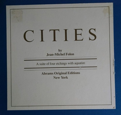FOLON "CITIES SUITE" #3 0f 4 Original Etching/Aquatints 6/100 Pencil Signed - Picture 6 of 10