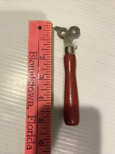 Vintage Utensil roter Holzgriff 10 in 1 Schärfer Öffner Schneider selten Werkzeug Kristee - Bild 2 von 10