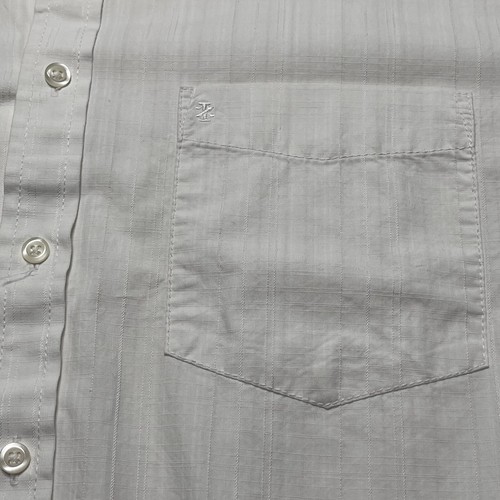 IZOD Shirt XL Long Sleeve Button Up Luxury Sport Vintage Wash Textured Cotton - Picture 3 of 11