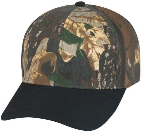Sombrero en camuflaje camuflaje ala negra con cierre de gancho y bucle gorra camuflaje - Imagen 3 de 6