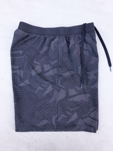 adidas Shorts Boy's Extra Large Black Grey allover Print Logo Pockets 6in inseam - Picture 7 of 8