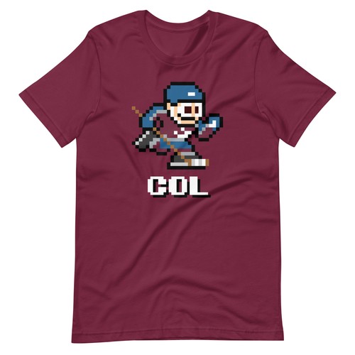 Colorado Avalanche NES Hockey Team Jersey 8-bit Vintage Nintendo Retro T-Shirt - Picture 3 of 10