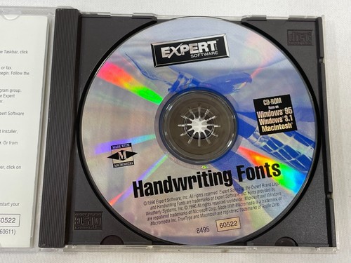 Vintage 1996 Handwriting Fonts PC/Mac CD-ROM by Expert Software - Picture 7 of 14