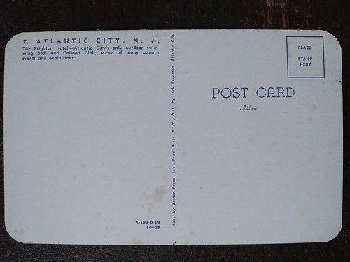 Brighton Hotel Outdoor Pool & Cabana Club, Atlantic City, NJ - Mid 1900s - Picture 2 of 3