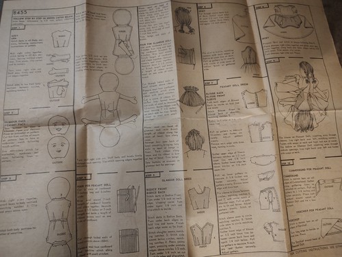 1950s Advance 8455 Pattern Turnabout Doll Cut Vintage - Picture 3 of 3