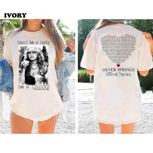 Don't Be A Lady Be A Legend Shirt Limited Vintage Stevie Nicks Tee - Picture 2 of 7