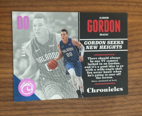 Orlando Magic 2017-18 Chronicles Aaron Gordon #27 rosa SP 51/99 - Imagen 2 de 2
